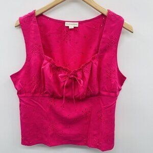 The General Good x Stitch Fix Womens XL Eyelet Floral Sleeveless Corset Top 1706